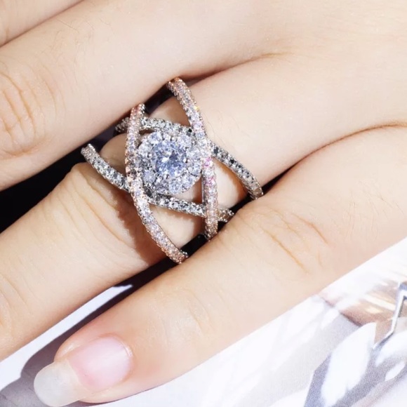 Sterling silver engagement ring - Picture 5 of 5